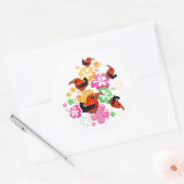 Sticker Rond "I'iwi" à l'hawaïenne (Enveloppe)