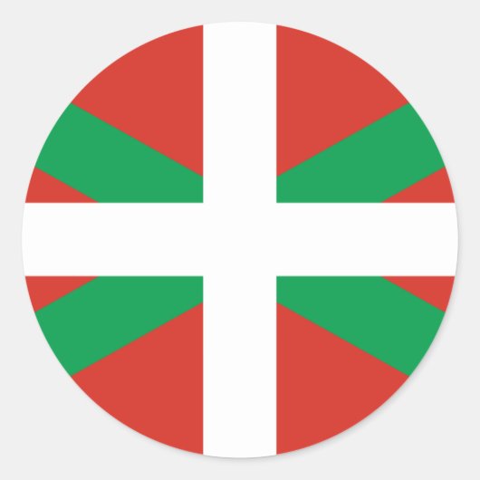 STICKER ROND IKURRIÑA DRAPEAU BASQUE EUSKADI FLAG VASCA (Devant)