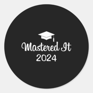 Sticker Rond Il 2024 Masters Diplômé Mba