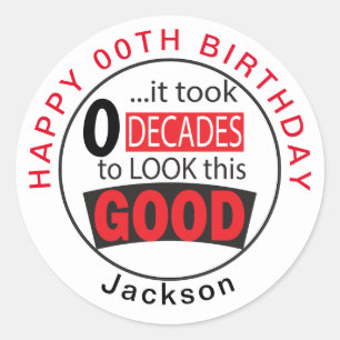 Sticker Rond Il a fallu 100 ans pour regarder ce bon - 00ème