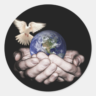 Sticker Rond Il a le monde entier...