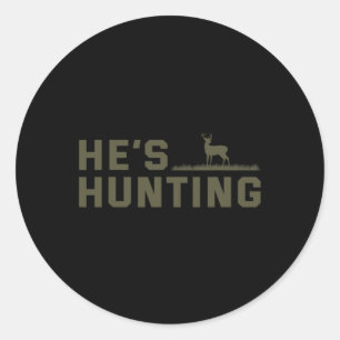 Sticker Rond Il chasse