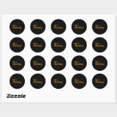 Sticker Rond Il chasse 2 (Feuille)
