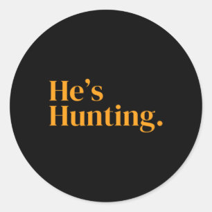 Sticker Rond Il chasse 2