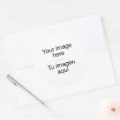 Sticker Rond Il crée ta conception personnalisée avec tes (Enveloppe)