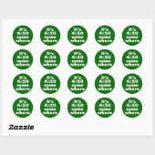 Sticker Rond Il est 16 h 20 Quelque part (Feuille)