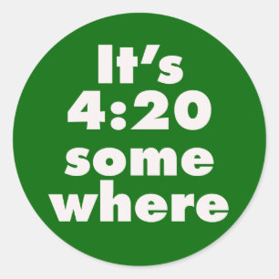 Sticker Rond Il est 16 h 20 Quelque part
