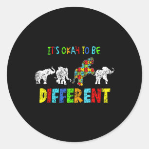 Sticker Rond Il est bon d'être différents support Autist Autist