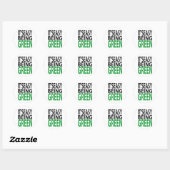 STICKER ROND IL EST FACILE D'ÊTRE VERT (Feuille)