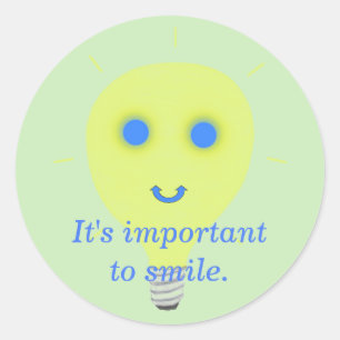 Sticker Rond Il est important de sourire, faire face à des