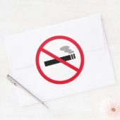 Sticker Rond Il est interdit de fumer le symbole d'avertissemen (Enveloppe)