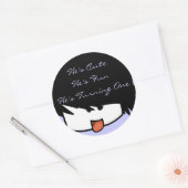 Sticker Rond Il est mignon, il est un qu'il tourne (Enveloppe)