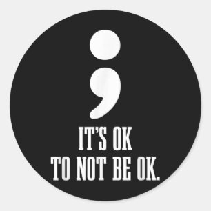 Sticker Rond Il Est Ok De Ne Pas Être D'Accord Sensibilisation