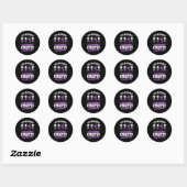 Sticker Rond Il Est Ok D'Être Un Peu Différent Sensibilisation  (Feuille)