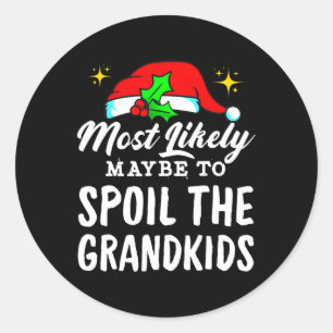 Sticker Rond Il Est Probable Que Les Petits-Enfants Fassent Noë