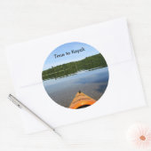 Sticker Rond Il est temps de coller des kayaks (Enveloppe)