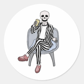 Sticker Rond Il est temps de faire la fête