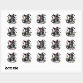 Sticker Rond Il est temps de remuer le pot (Feuille)