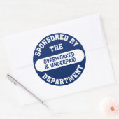 Sticker Rond Il est temps que les augmentations surchargées et  (Enveloppe)