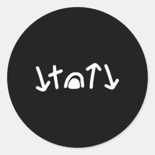 Sticker Rond Il est venu Il est mort Il est ressuscité Il est m