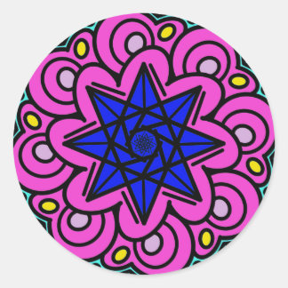 Sticker Rond Il Était Fait D'Étoiles