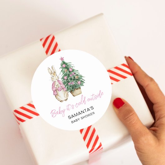 Sticker Rond Il fait froid dehors