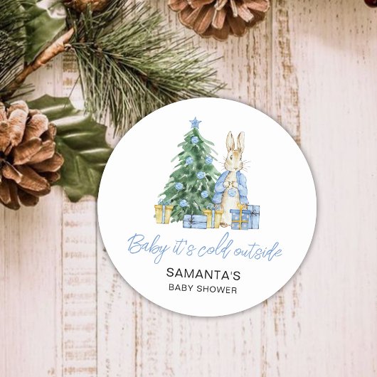 Sticker Rond Il fait froid dehors