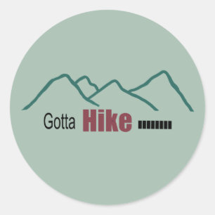 Sticker Rond Il faut faire de la randonnée en montagne Autocoll