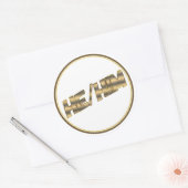 Sticker Rond Il Lui T-shirt Or (Enveloppe)