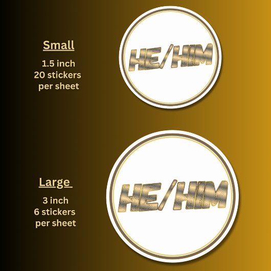 Sticker Rond Il Lui T-shirt Or