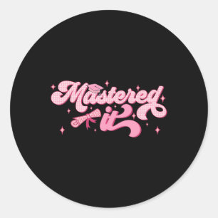 Sticker Rond Il Masters Diplômé Mba Graduate