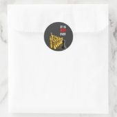 Sticker Rond Il n'est pas fini – Conception de motivation d'éch (Sac)