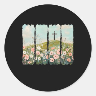 Sticker Rond Il N'Est Pas Ici Il A Rendu Jésus Chrétien Heureux