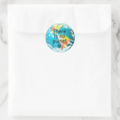 Sticker Rond Il n'y a pas d'autocollant Planet B (Sac)