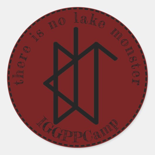 Sticker Rond Il n'y a pas de monstre IGGPPCamp Lake (Devant)