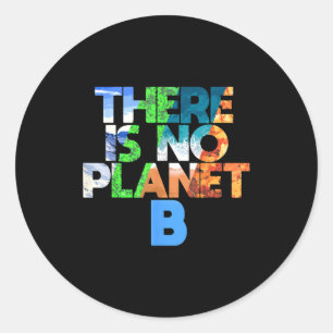 Sticker Rond Il n'y a pas de planète B quatre saisons Jour de l