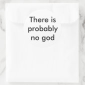 Sticker Rond Il n'y a probablement pas de dieu (Sac)