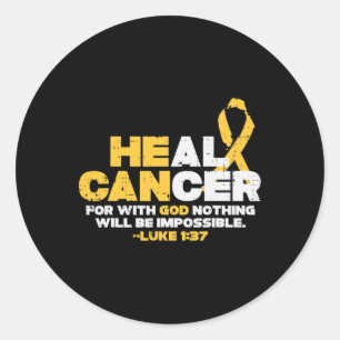 Sticker Rond Il peut guérir la conscience du cancer de l'enfanc