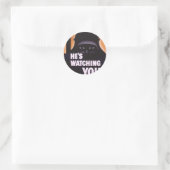 Sticker Rond Il vous regarde avec de la propagande (Sac)