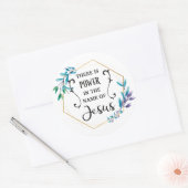 Sticker Rond Il y a le pouvoir au nom de Jésus (Enveloppe)