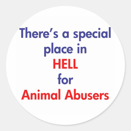 Sticker Rond Il y a un endroit spécial en enfer (Devant)