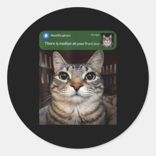 Sticker Rond Il y a un mouvement à votre porte d'entrée