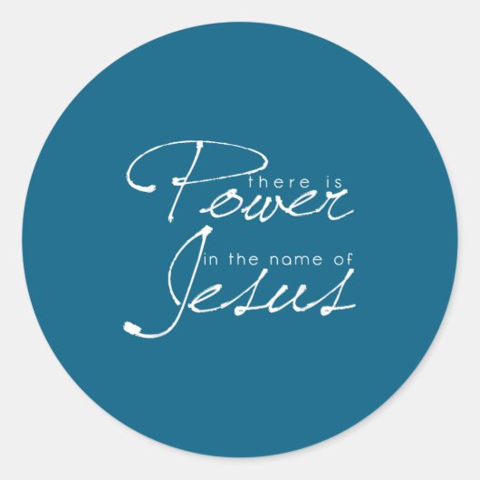 Sticker Rond Il y a Wer dans le nom de Jésus chrétien (Devant)