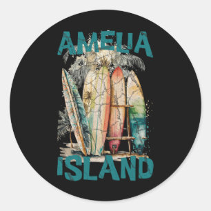 Sticker Rond Île Amelia Floride