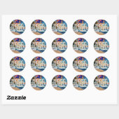 Sticker Rond Île Cook Pacifique (Feuille)
