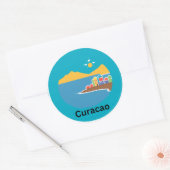 Sticker Rond île de Curaçao (Enveloppe)