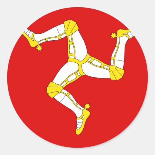 Sticker Rond Île de l'homme (Devant)