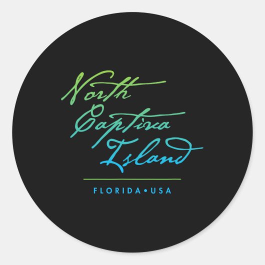 Sticker Rond Île de North Captiva Floride (Devant)