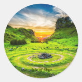 Sticker Rond Île de Skye, Écosse, (Devant)