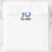 Sticker Rond Île de Wight Love (Sac)